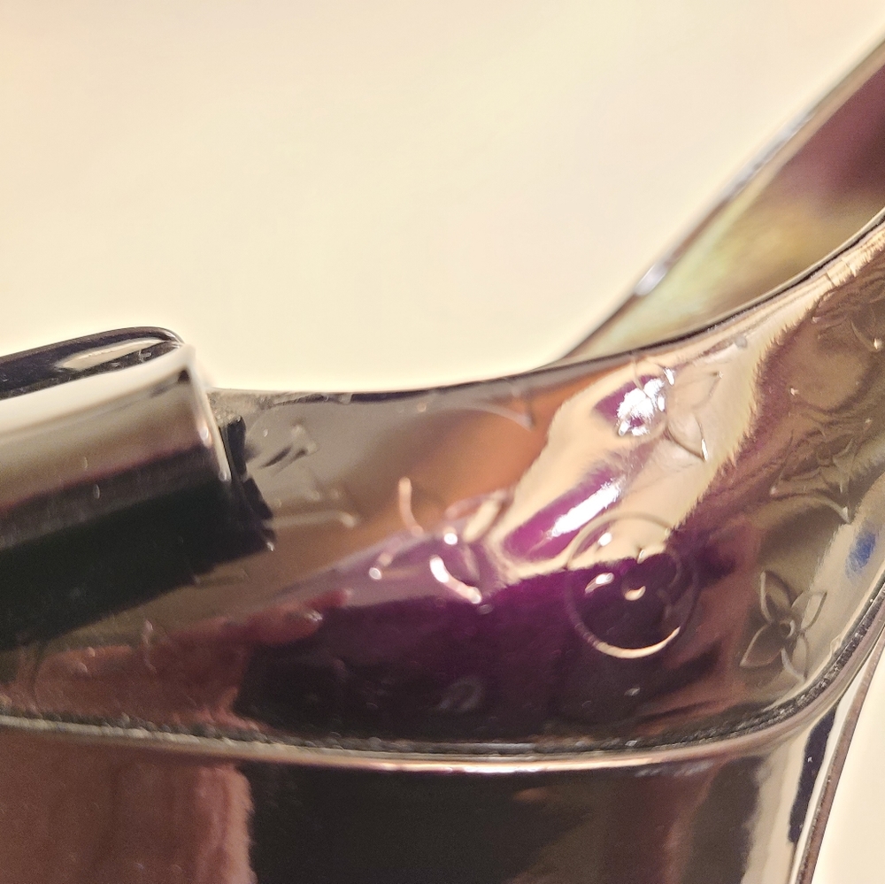 Louis Vuitton True open toe platform pump Amarante - Picture 7 of 8